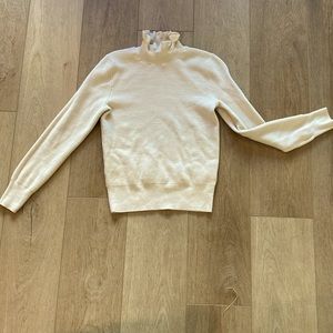 J crew woman’s fall turtle neck. Cream colored